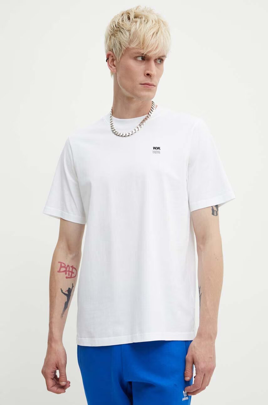 Wood Wood Памучна тениска Bobby Double Logo