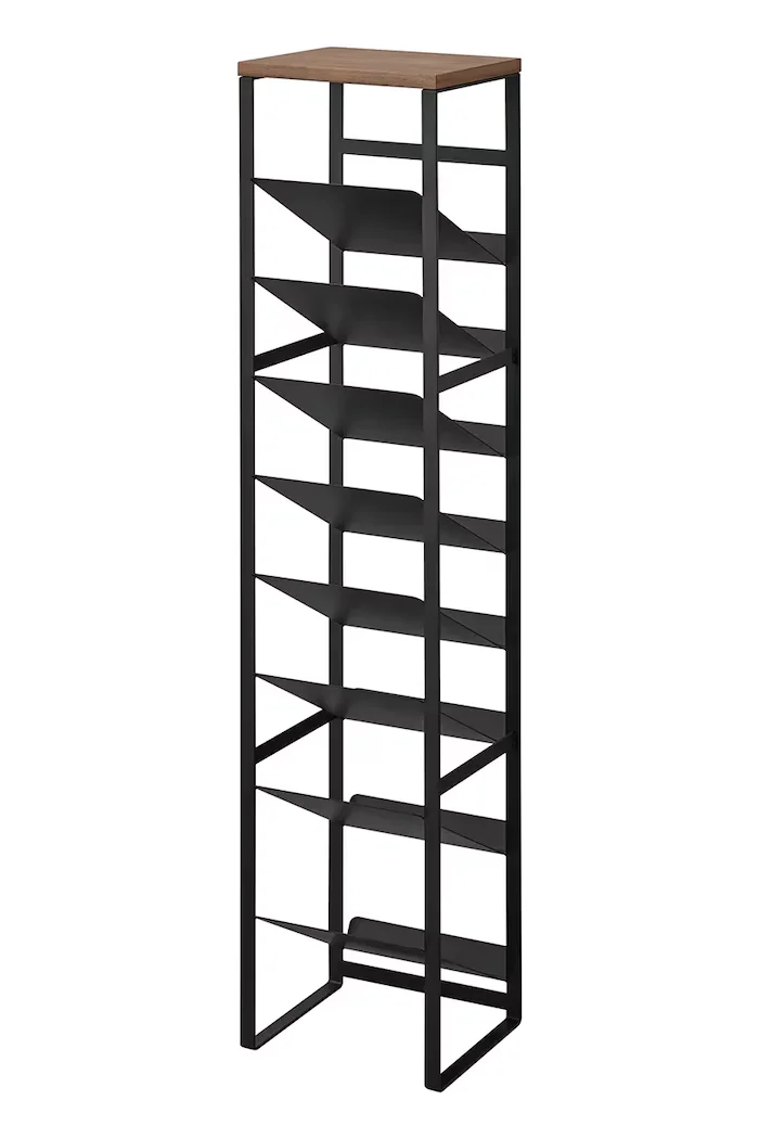 Yamazaki Поставка за бутилки с плот Tower 885 cm в черно