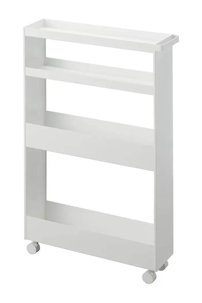 Yamazaki Рафт на колела Tower Slim 13 x 48 x 80.5 cm в бяло