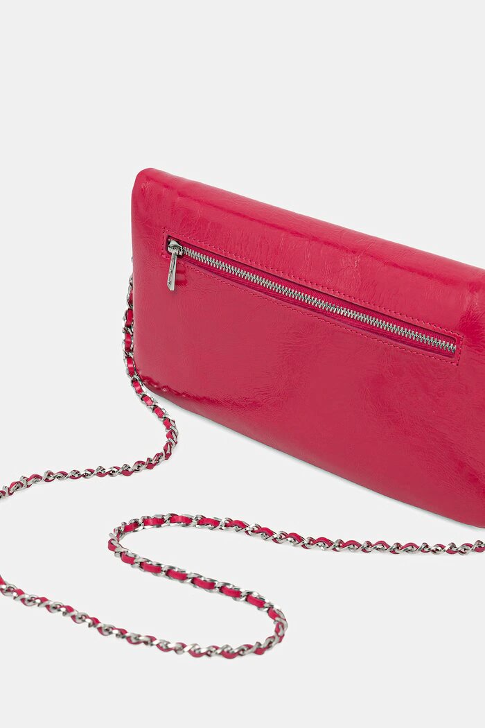 Zadig&Voltaire Кожена чанта ROCK VINTAGE PATENT в розово LWBA04212