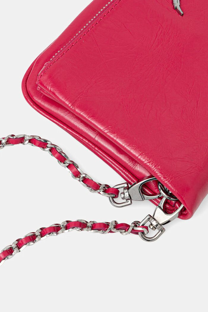 Zadig&Voltaire Кожена чанта ROCK VINTAGE PATENT в розово LWBA04212