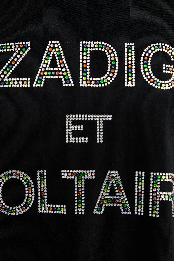 Zadig&Voltaire Памучна тениска дамска в черно JWTS02883