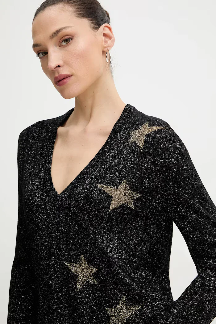 Zadig&Voltaire Пуловер с вълна в черно от лека материя KWSW02846