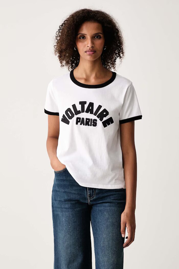 Zadig&Voltaire тениска дамска от памук ALYS бяла JWTS02851