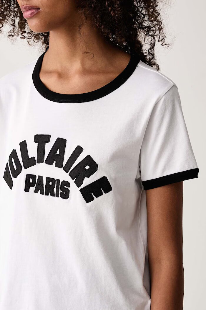 Zadig&Voltaire тениска дамска от памук ALYS бяла JWTS02851
