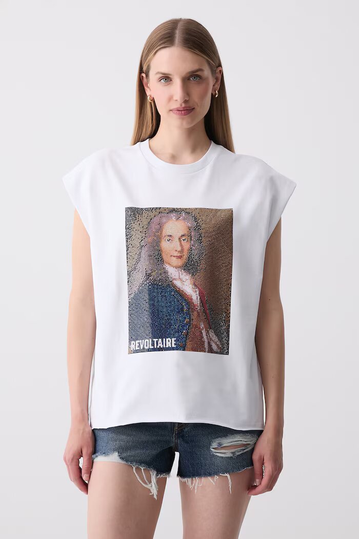 Zadig&Voltaire тениска дамска от памук бяла JWTT01287