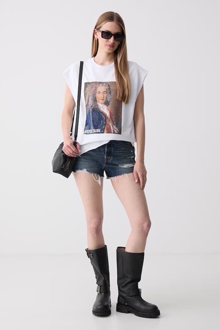 Zadig&Voltaire тениска дамска от памук бяла JWTT01287