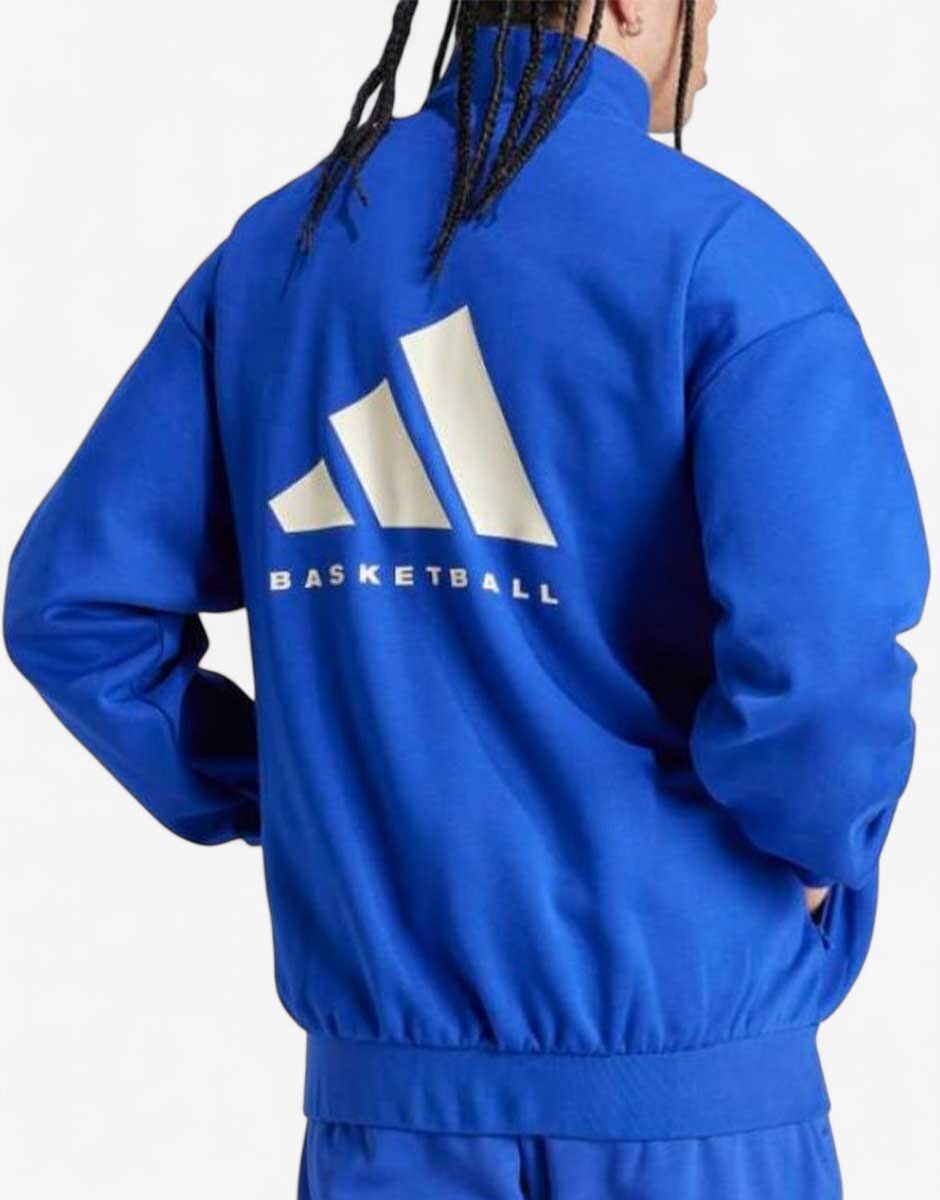 adidas Basketball Half-Zip Sweatshirt Blue
