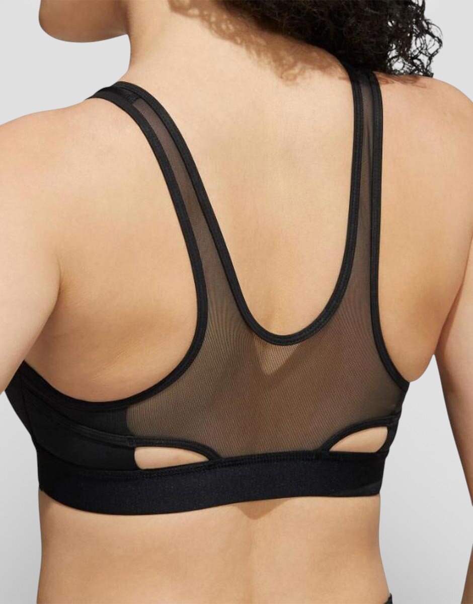 adidas Believe This Medium-Support Lace Camo Workout Bra