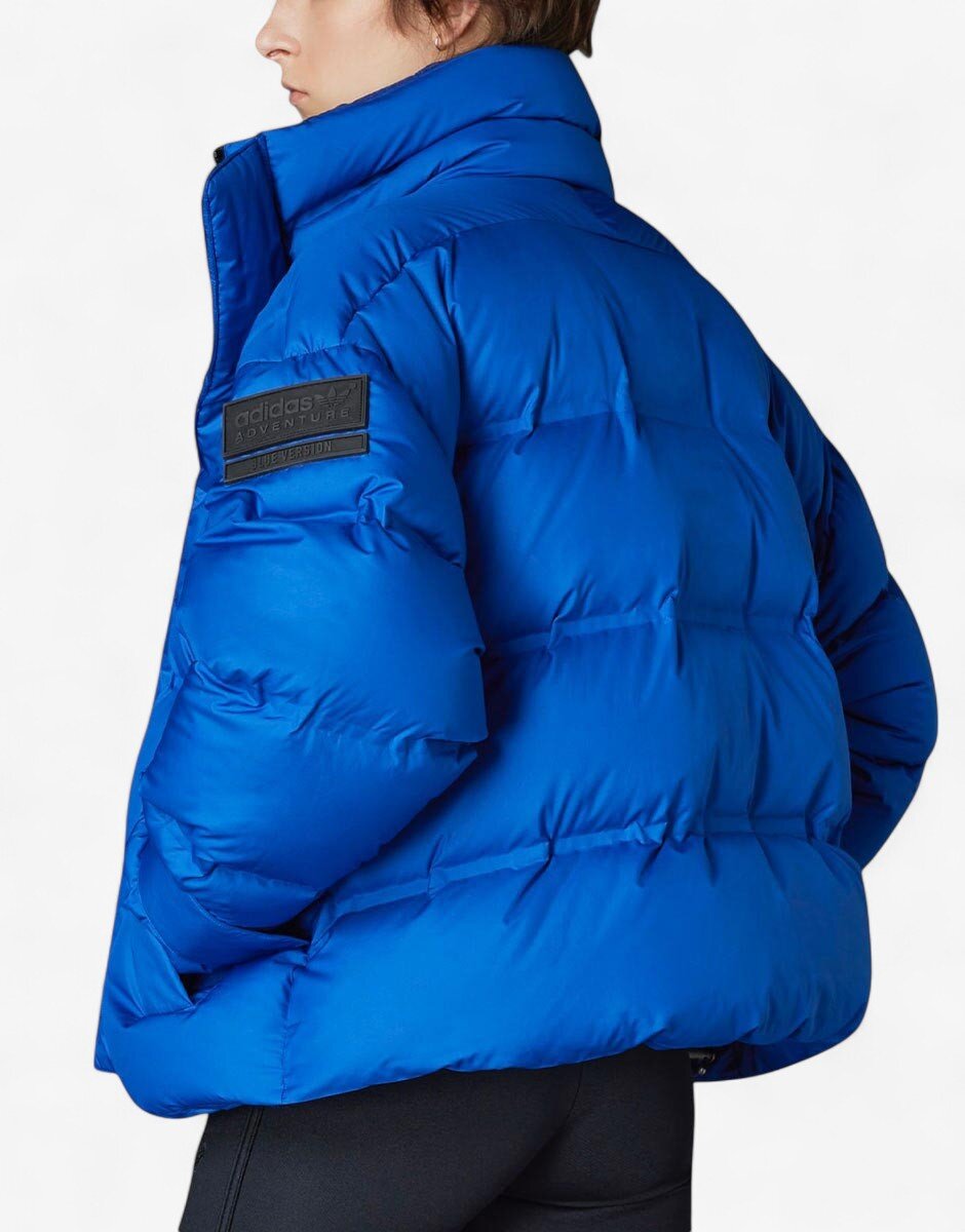 adidas Blue Version Oversized Down Puffer Jacket Blue
