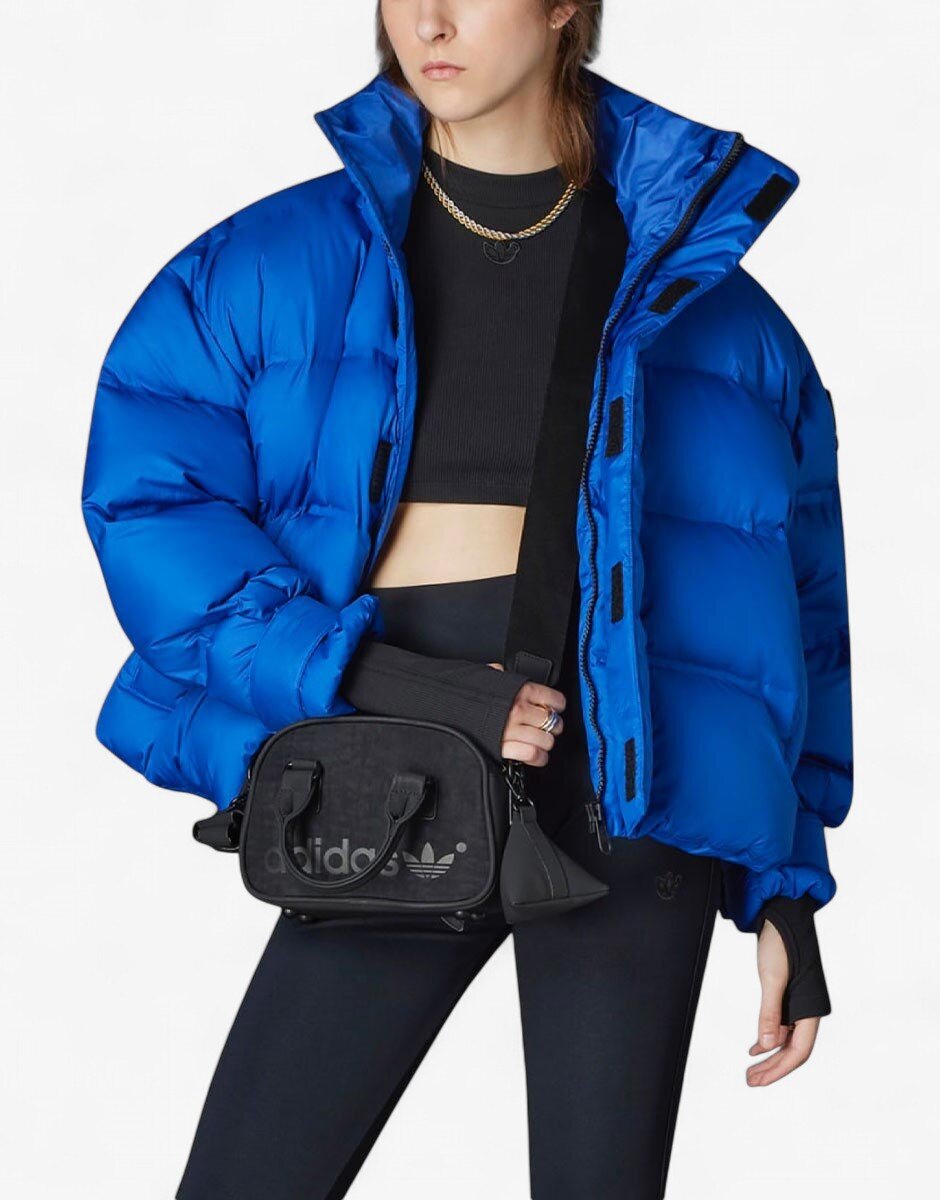 adidas Blue Version Oversized Down Puffer Jacket Blue