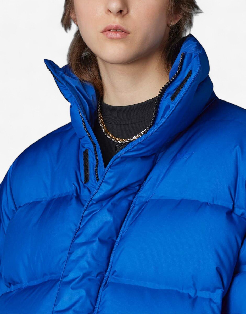 adidas Blue Version Oversized Down Puffer Jacket Blue