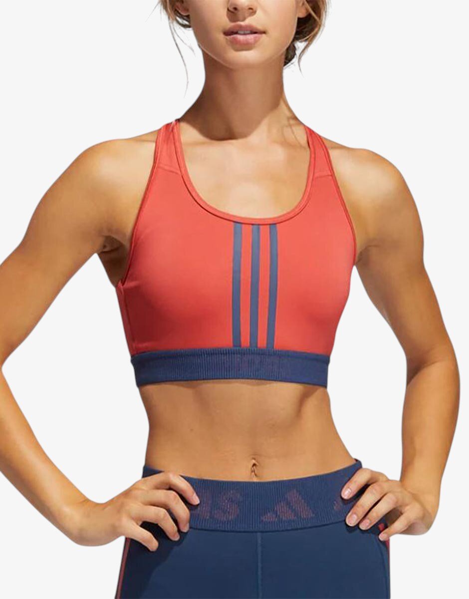 adidas Don't Rest 3-Stripes Bra Red