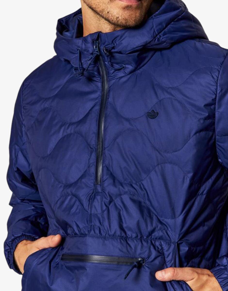 adidas Down Quilt Half Zip Jacket Blue