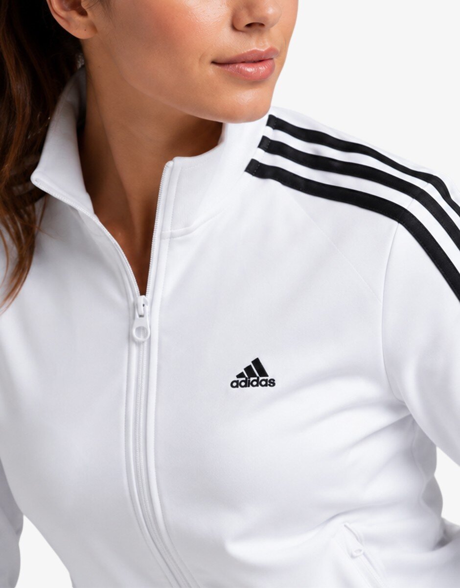 adidas Ess 3S Knit Tracksuit White