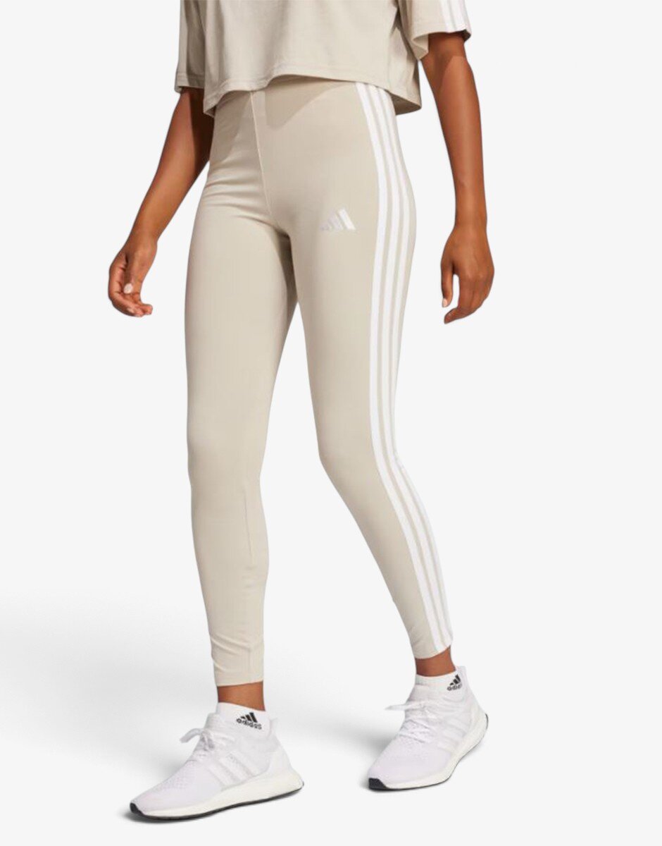 adidas Essentials 3-Stripes Cotton Leggings Pink