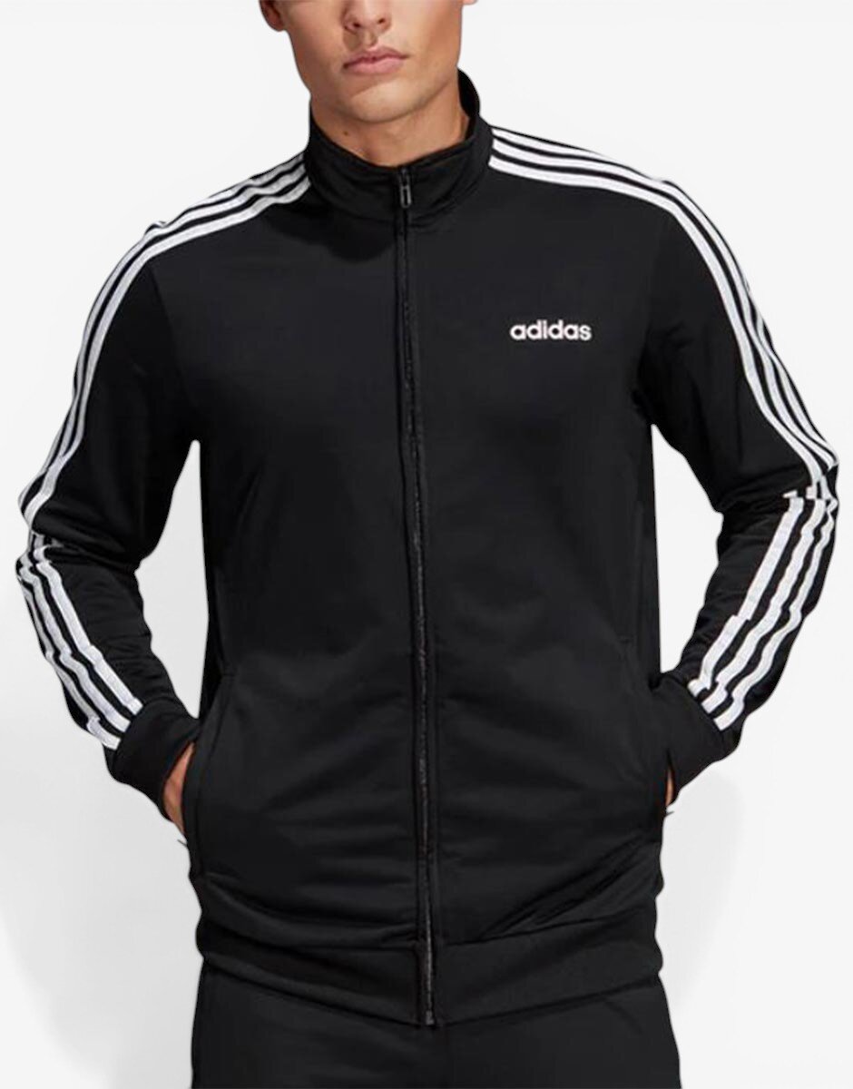 adidas Essentials 3 Stripes Tricot Jacket Black