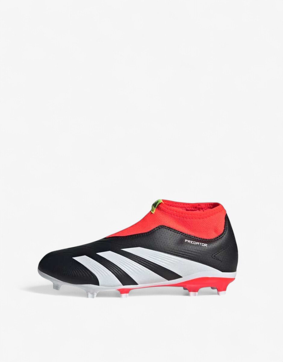 adidas Predator 24 League Laceless Firm Ground Boots Black/Red
