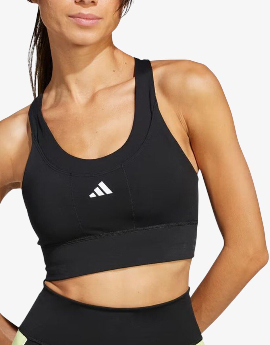 adidas Run Pocket Medium Support Bra Black