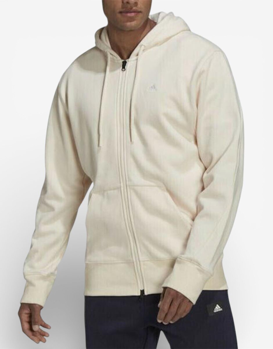 adidas Sportswear Comfy & Chill Full Zip Hoodie Beige