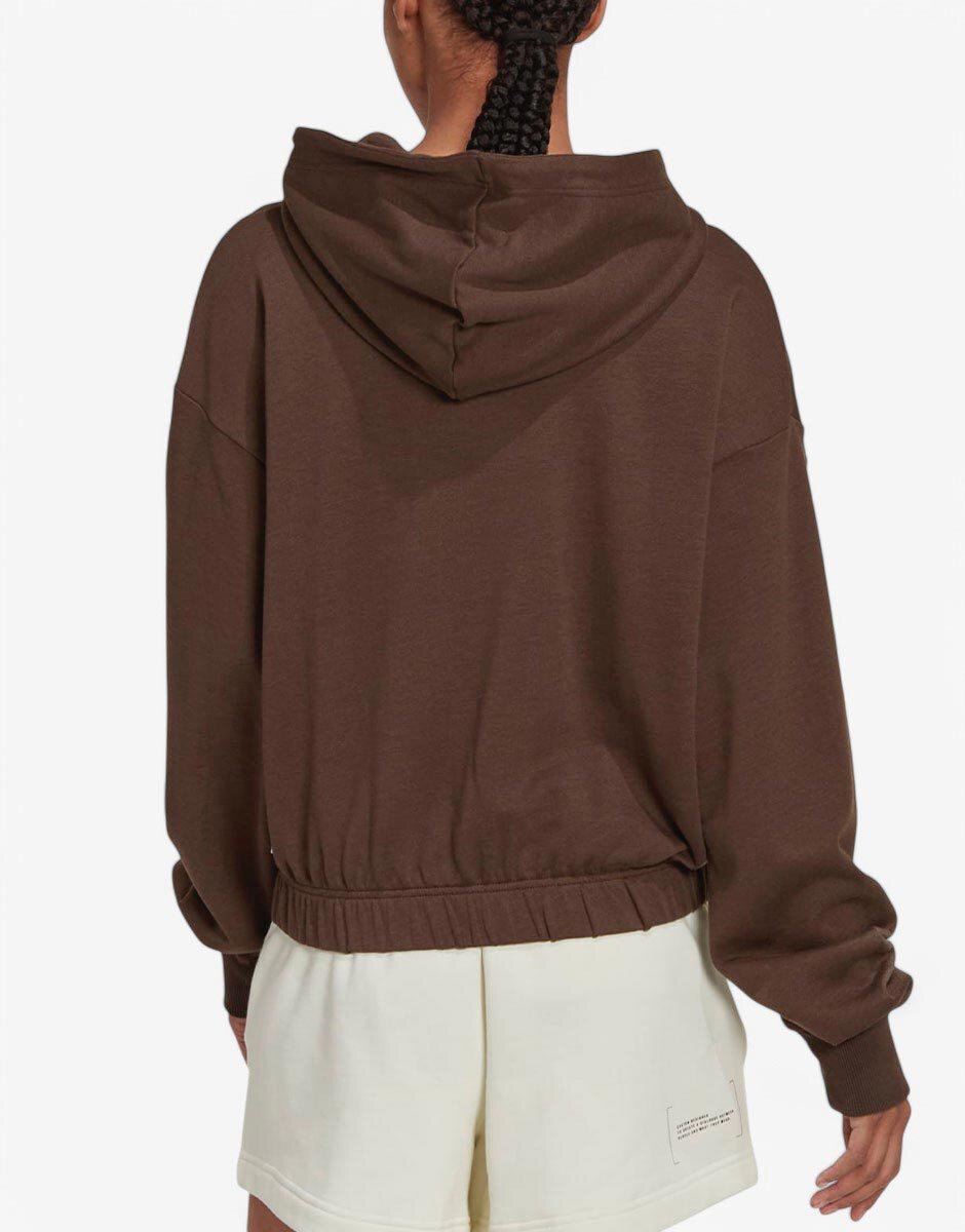 adidas Sportswear Studio Lounge Cropped Hoodie Brown