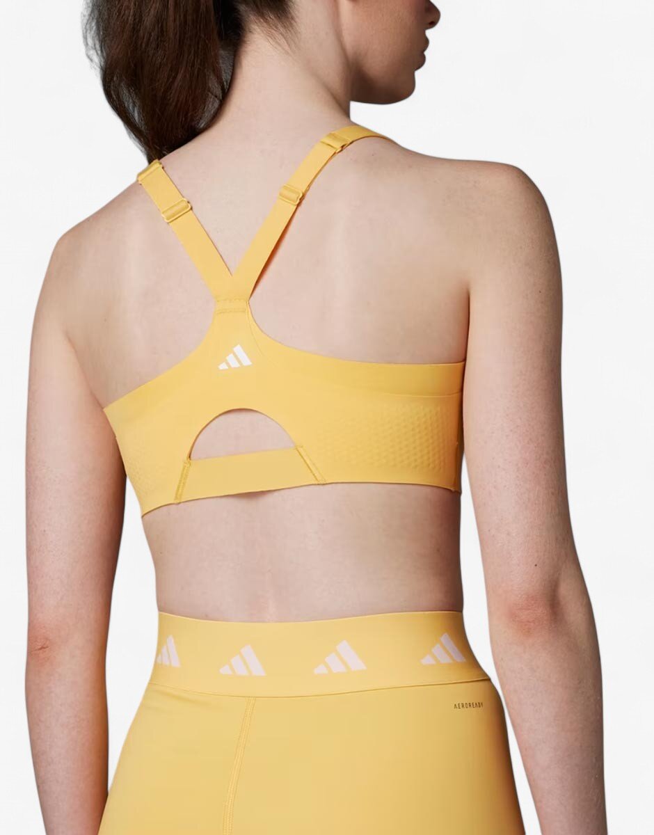 adidas Tailored Impact Luxe High-Support Zip Bra Yellow