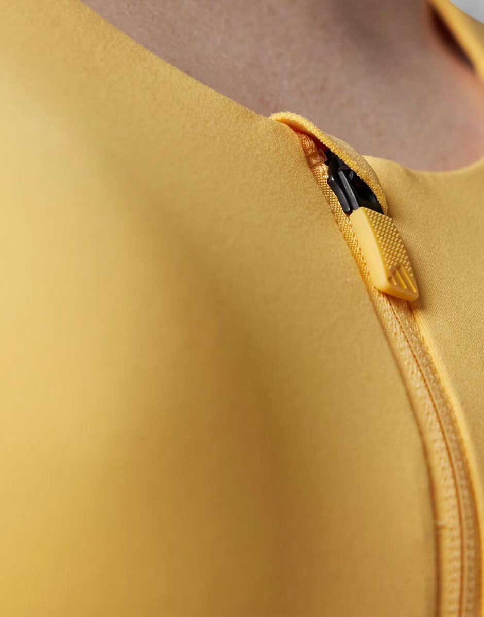 adidas Tailored Impact Luxe High-Support Zip Bra Yellow