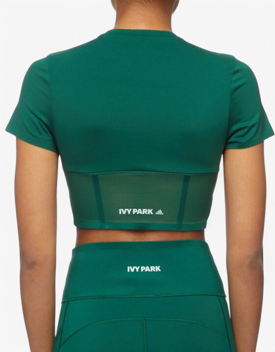 adidas x Ivy Park Corset Croped Tee Green