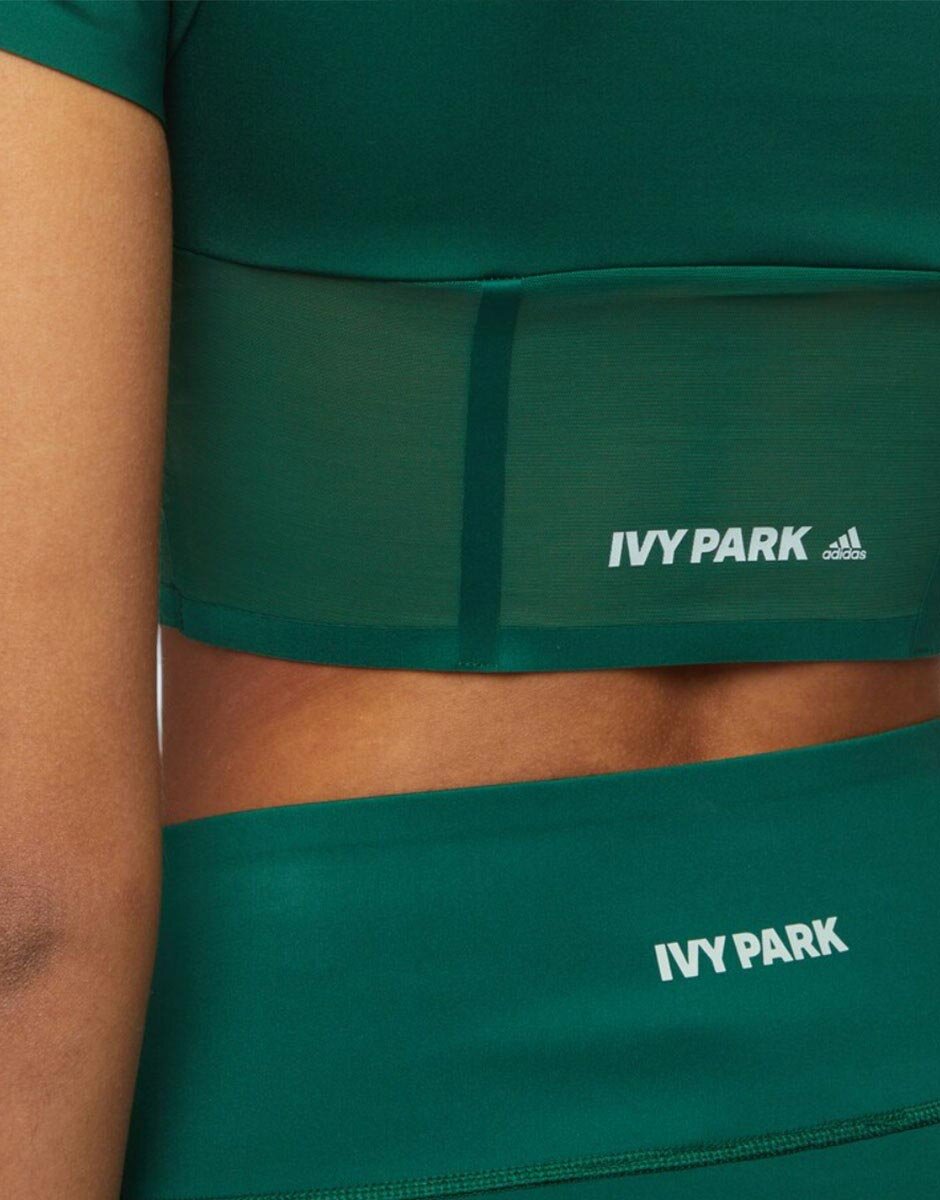 adidas x Ivy Park Corset Croped Tee Green