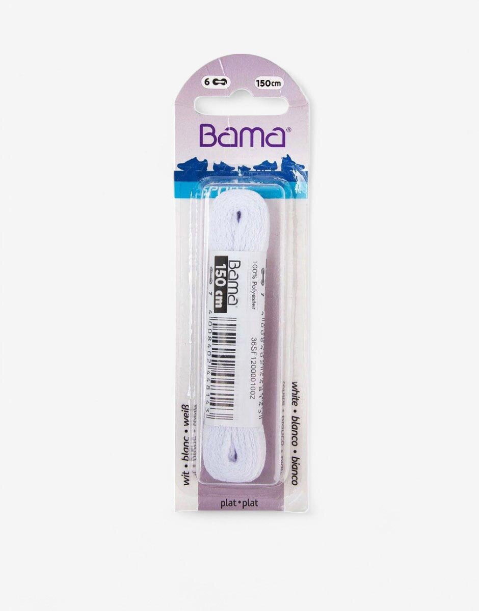 BAMA Flat Laces White -150cm