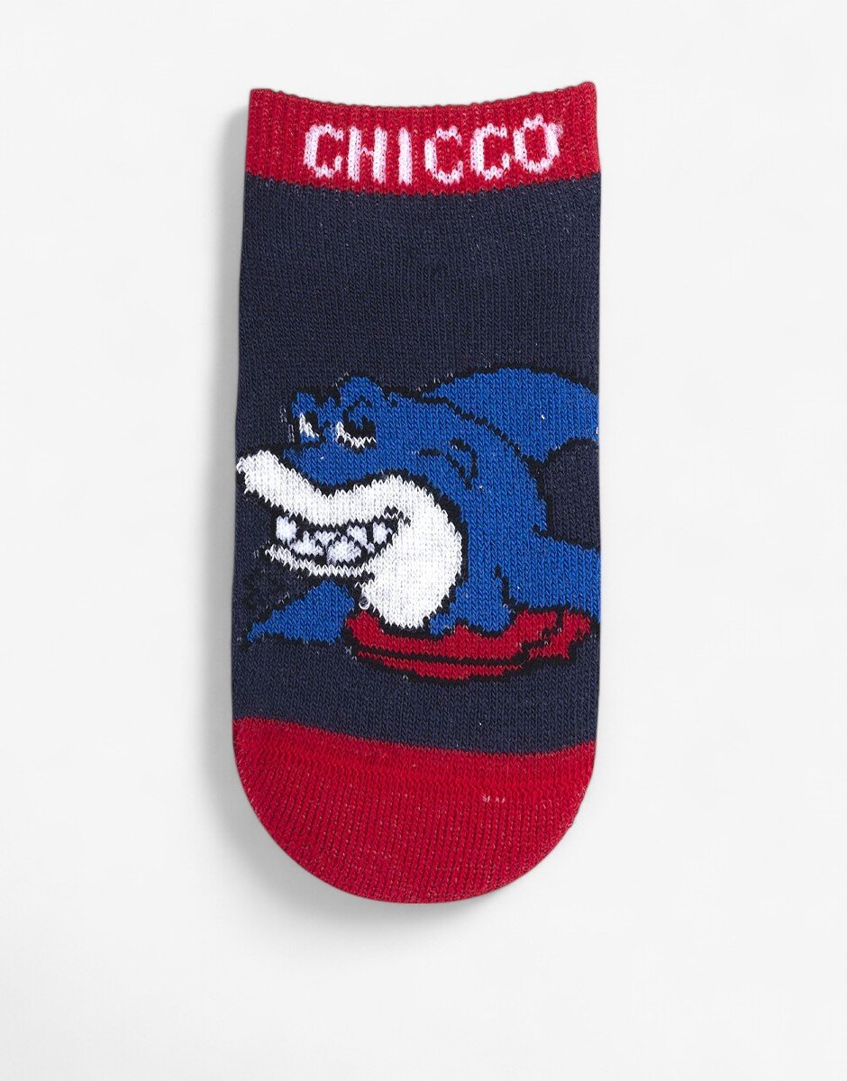 Chicco 1-Pair Kids Socks Dark Blue/Red