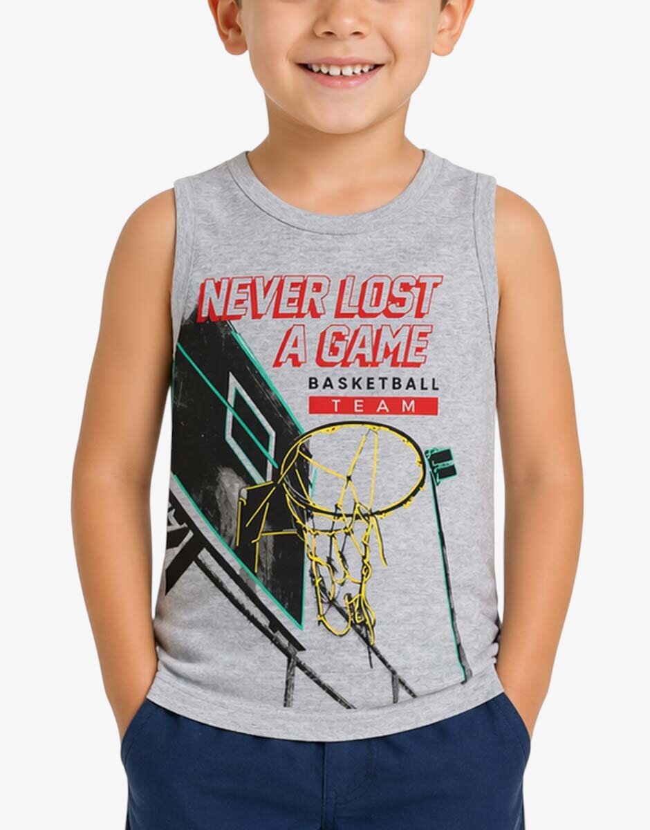Chicco Boys Never Lost A Game Tank Light Grey