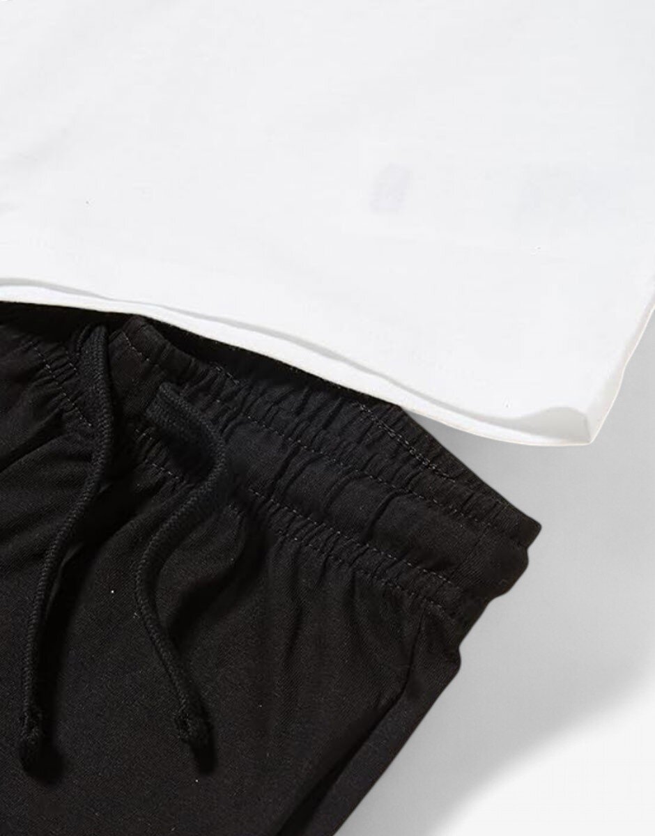Chicco Boys Shorts And Tank Top Set Black/White