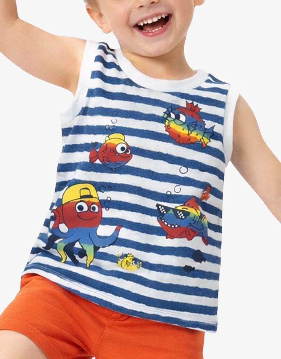 Chicco Boys Tank Natural Printed