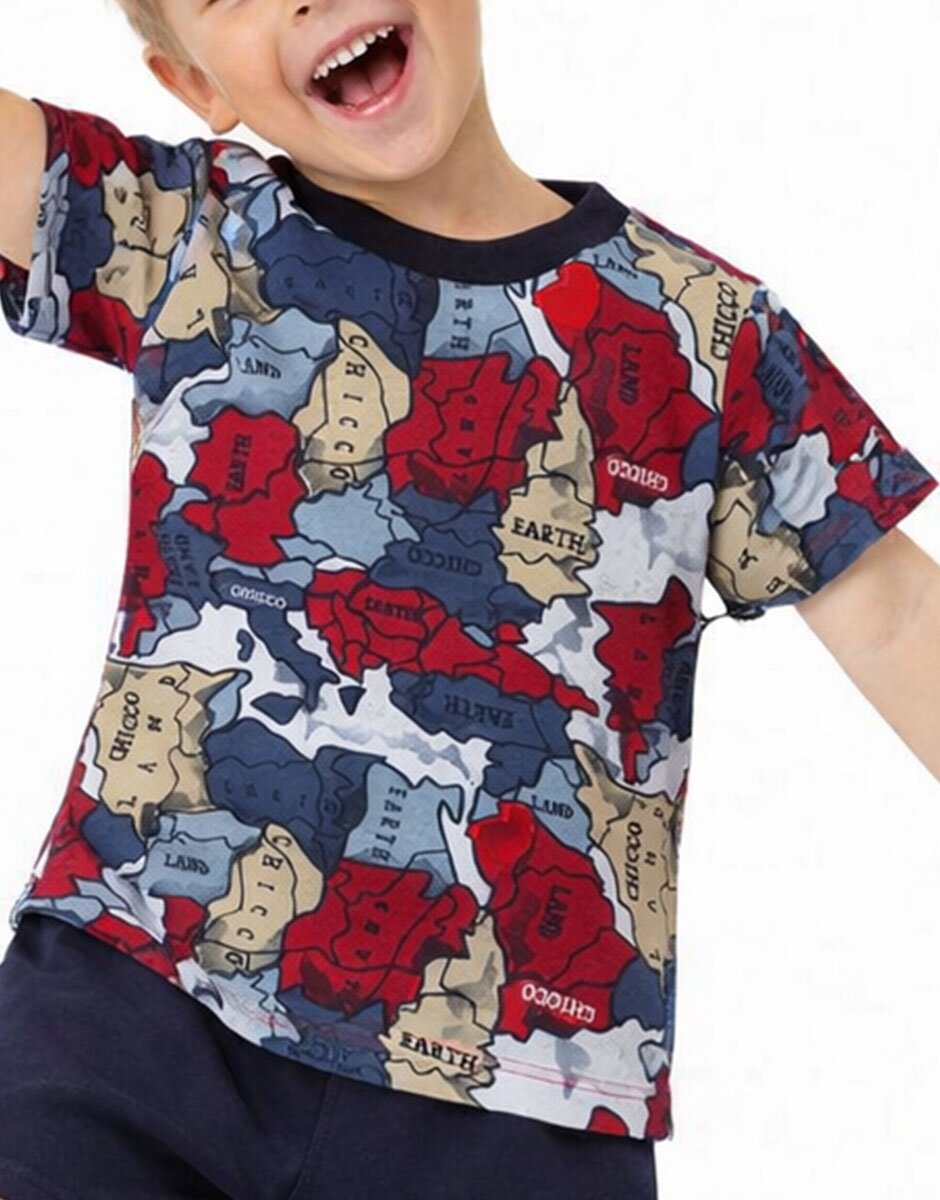 Chicco Boys Tee Red Printed