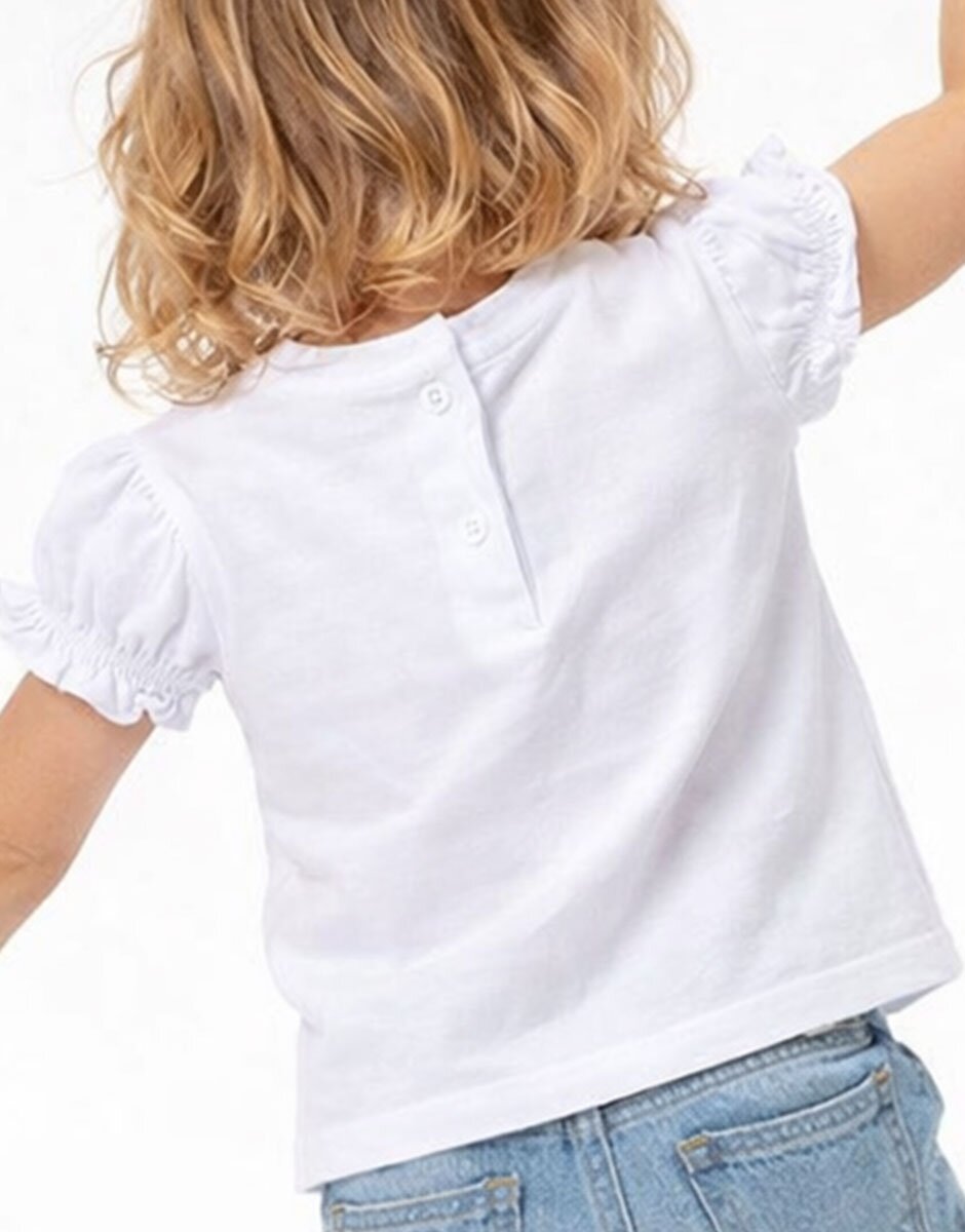 Chicco Girls Knitted Tee White Printed