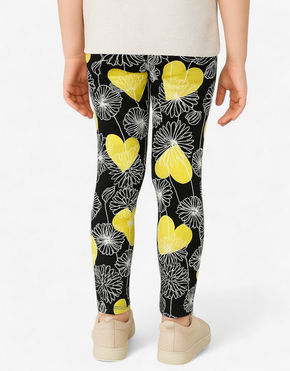 Chicco Girls Leggings Black/Yellow