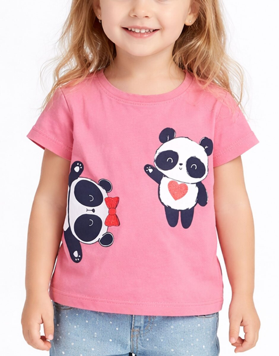 Chicco Girls Tee Light Pink Printed