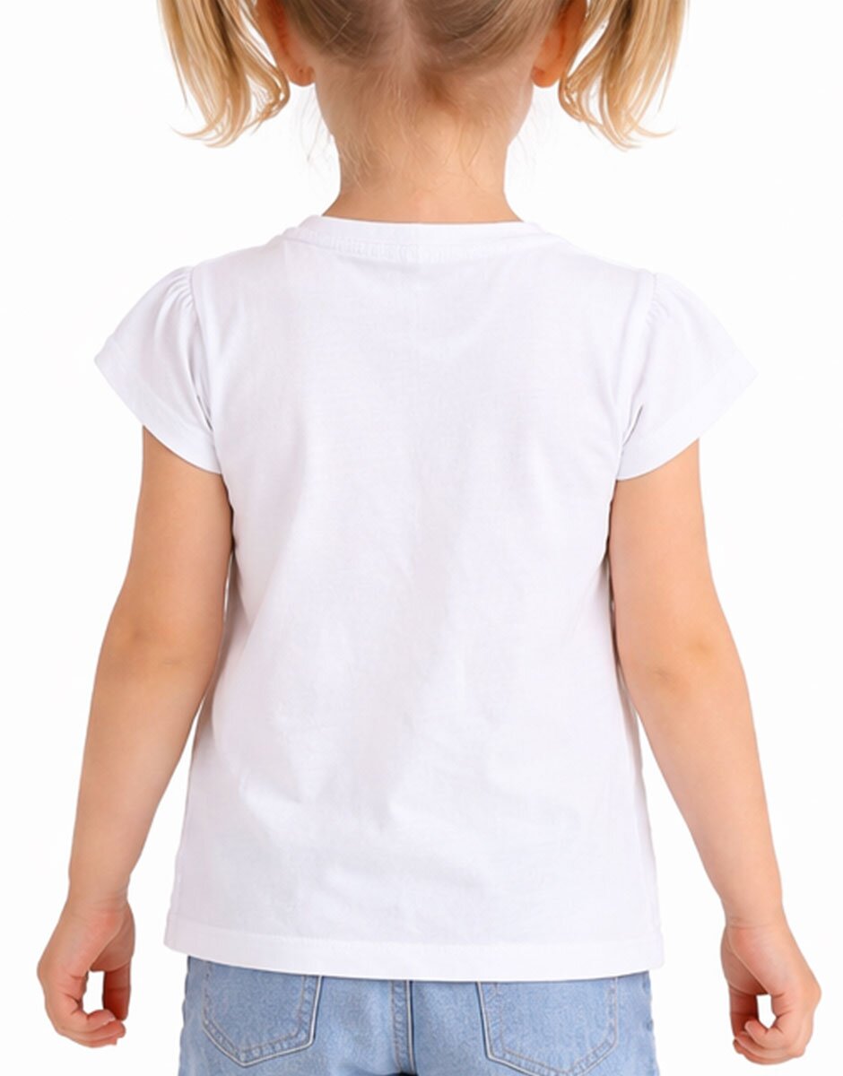 Chicco Girls Tee White/Blue
