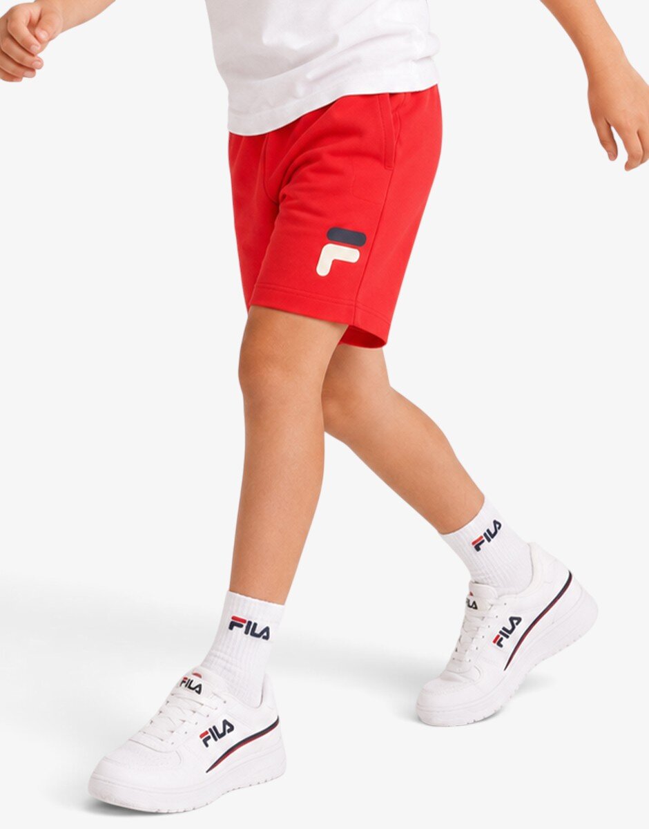 Fila Lobez Graphic Logo Shorts Red