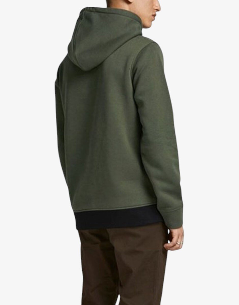 Jack & Jones Colourblock Logo Hoodie Green