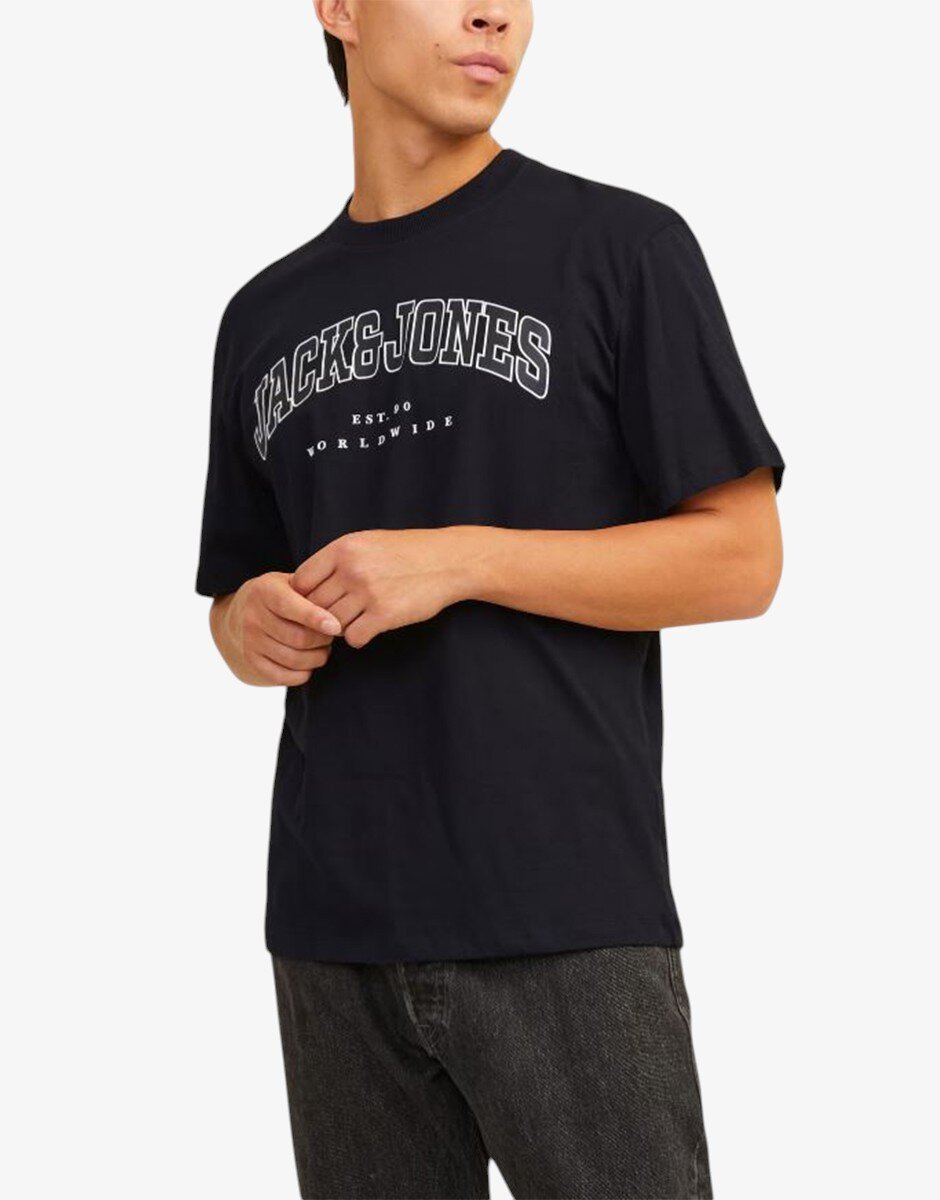 Jack & Jones Jjecaleb Varsity Tee SS O-Neck Noos Black