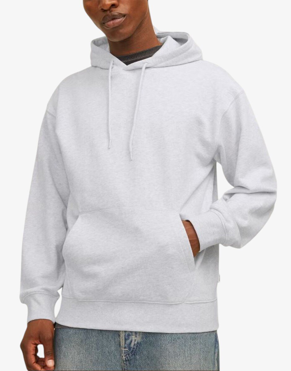 Jack & Jones Jjecharge Sweat Hood Noos White Melange