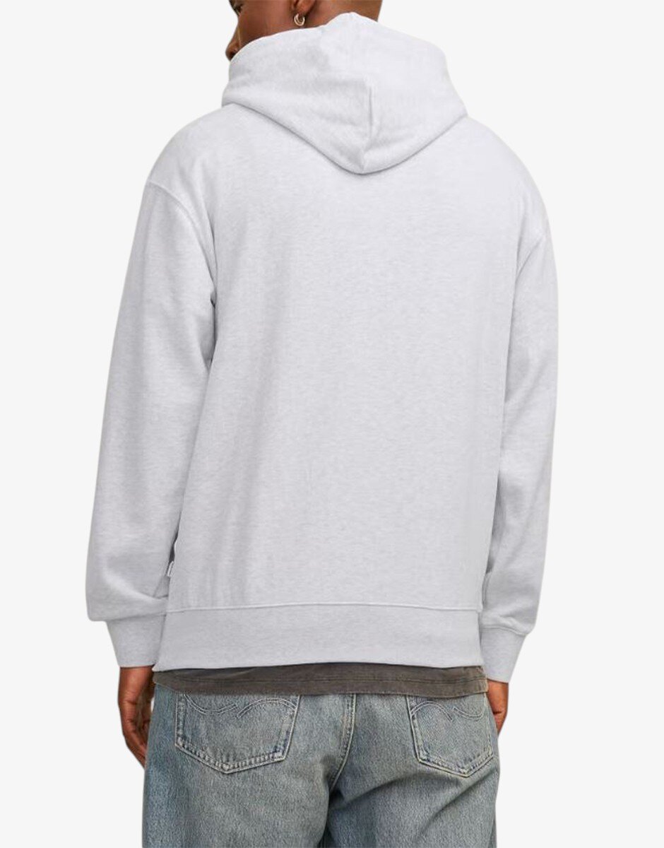 Jack & Jones Jjecharge Sweat Hood Noos White Melange