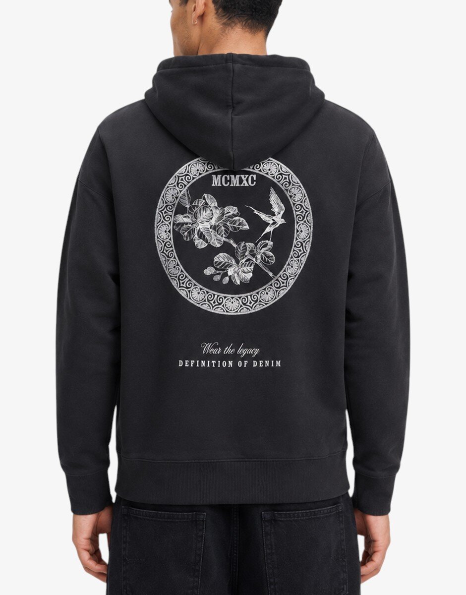 Jack & Jones Jjedetroit Sweat Hood Styd AW25 Black