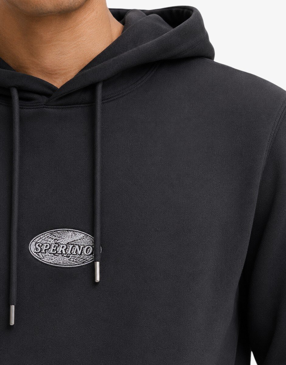 Jack & Jones Jjedetroit Sweat Hood Styd AW25 Black
