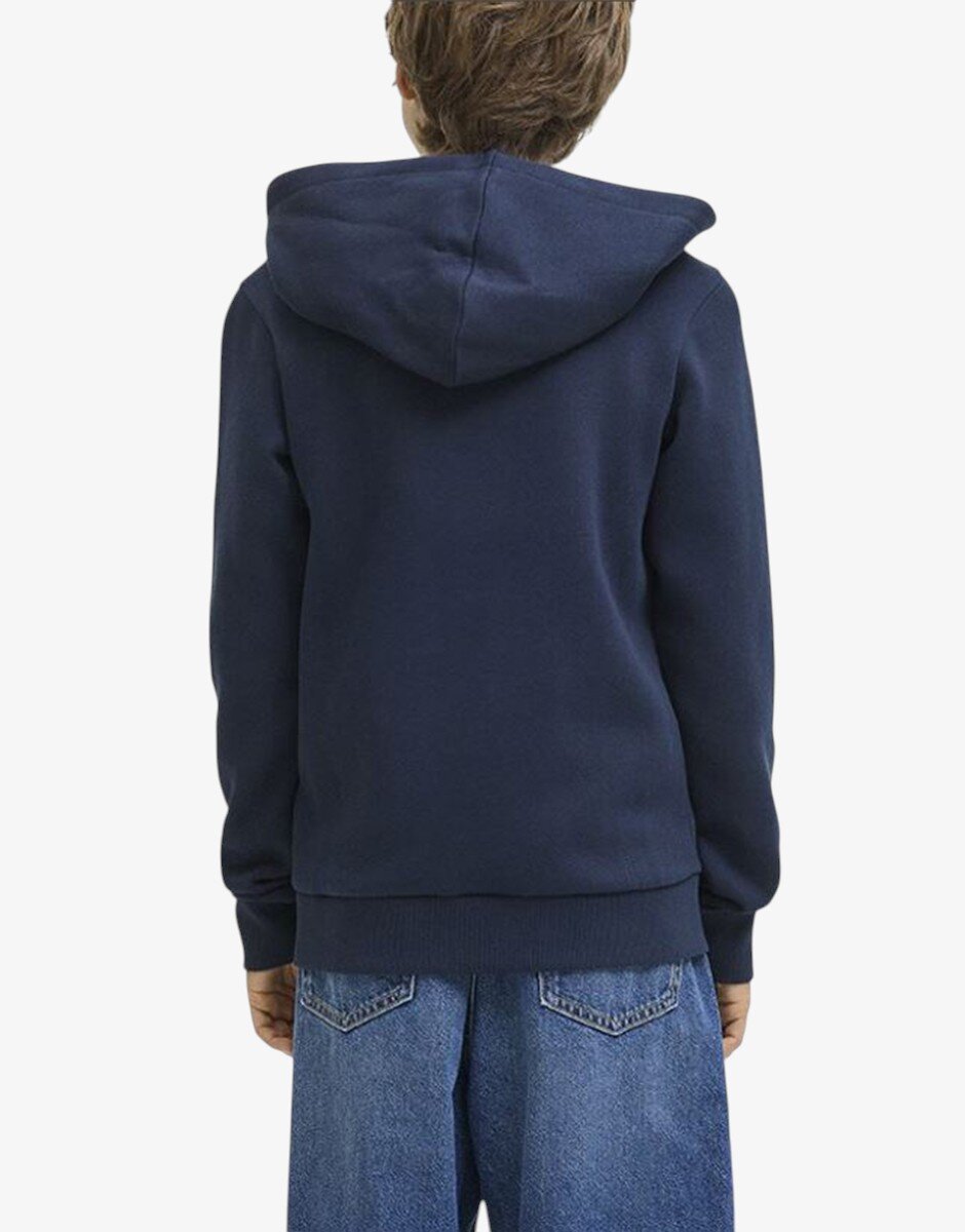 Jack & Jones Jjelogo Sweat Ziphood 2Col Noos JNR Navy