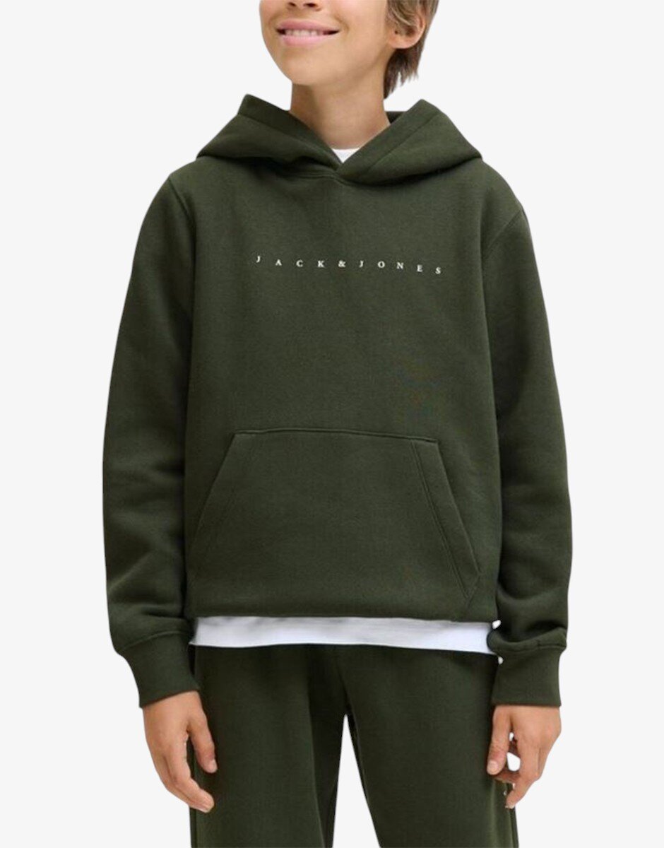 Jack & Jones Jjestar JJ Sweat Hood Noos JNR Green