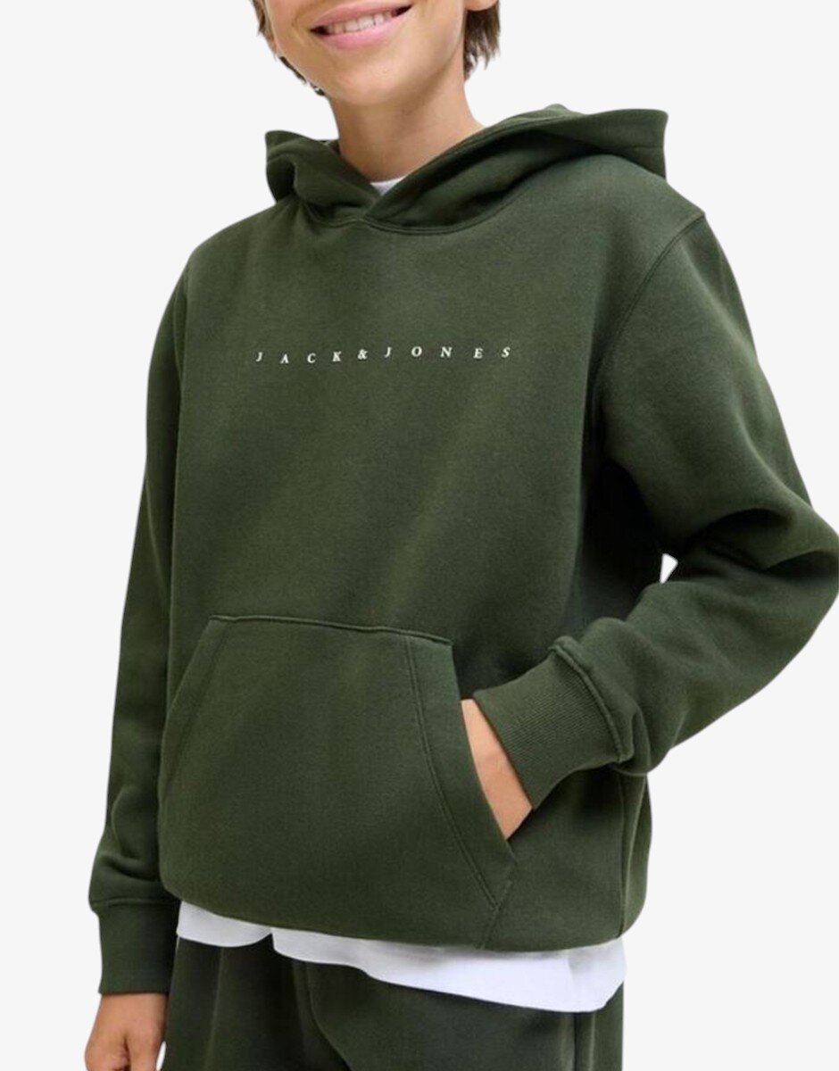 Jack & Jones Jjestar JJ Sweat Hood Noos JNR Green