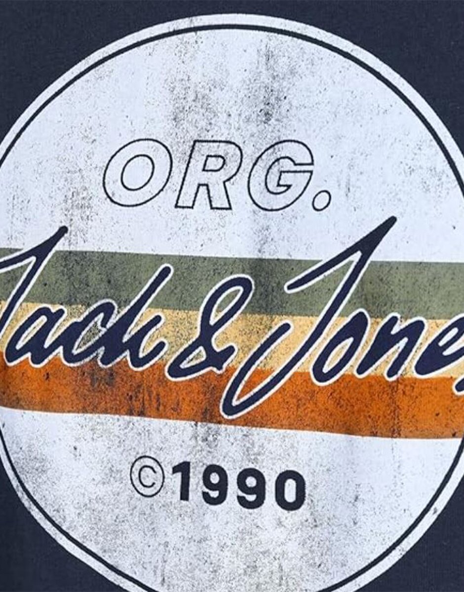 Jack & Jones Jorbrady Tee Ss Crew Neck Sn Jnr Navy